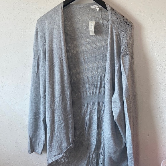 NWT women’s size 3 Maurices open cardigan  gray p6 - Picture 1 of 7